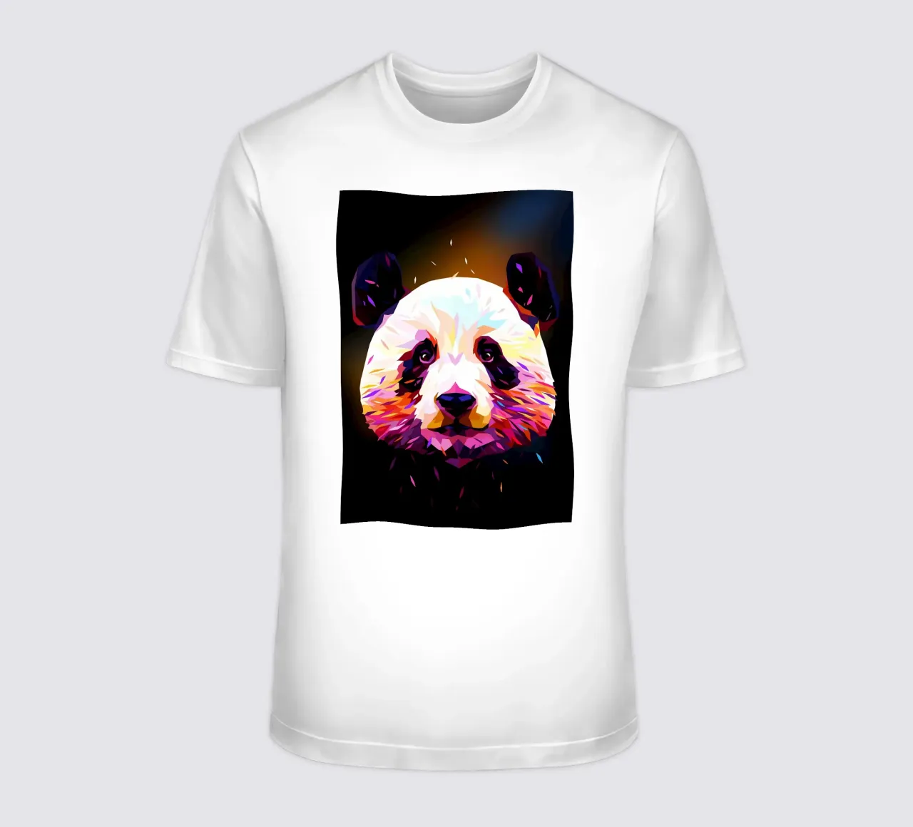 Panda Low Poly Abstract t-shirt de James M Coyle