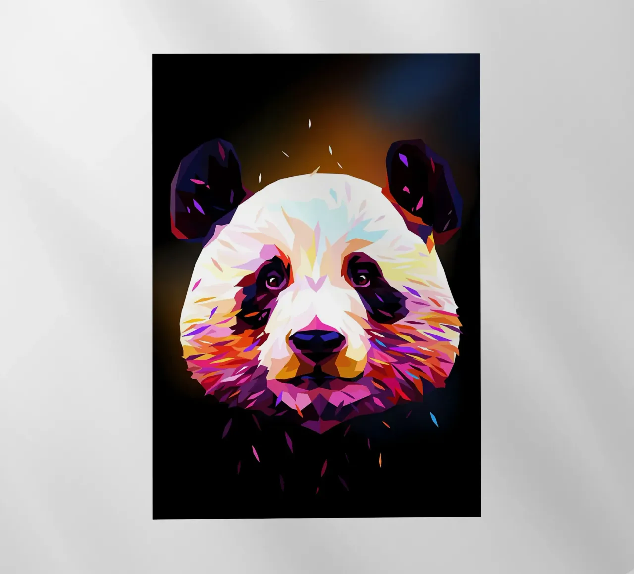 Panda Low Poly Astratto pellicola backlit da James M Coyle