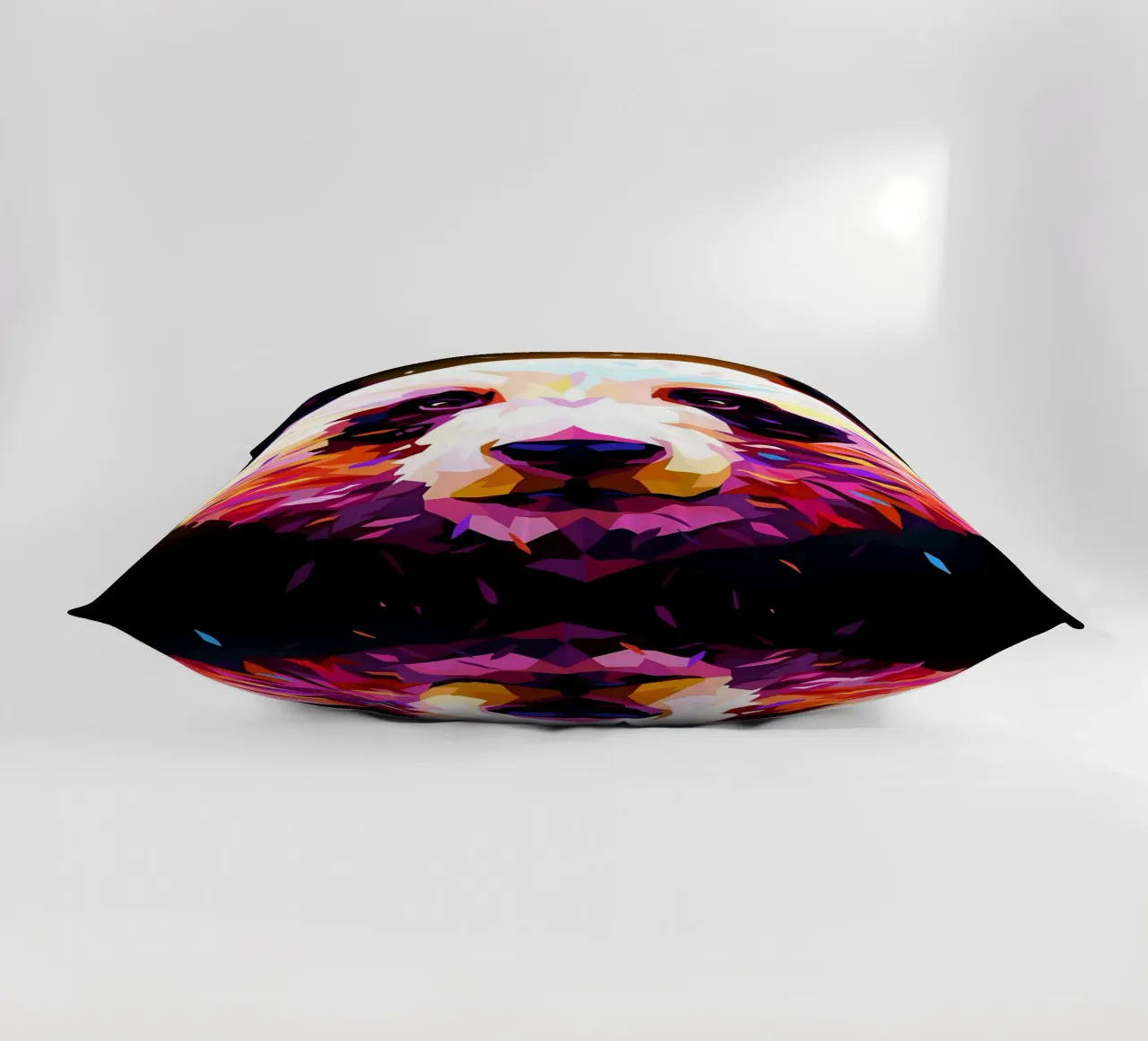 Panda Low Poly Astratto cuscino da James M Coyle