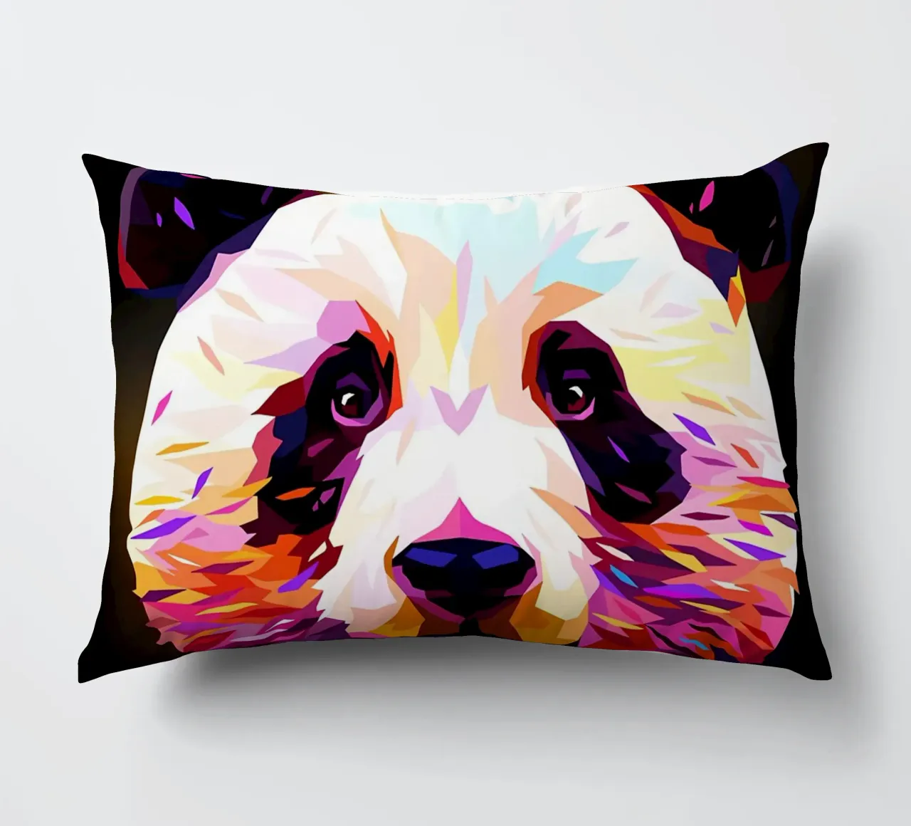 Panda Low Poly Astratto cuscino da James M Coyle