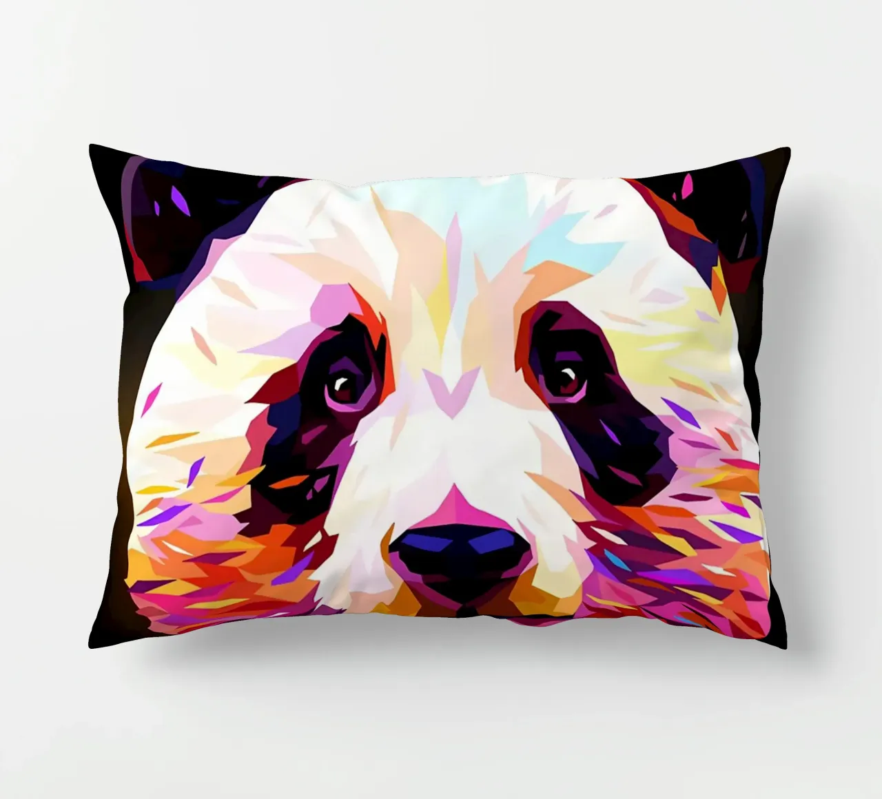 Panda Low Poly Astratto cuscino da James M Coyle