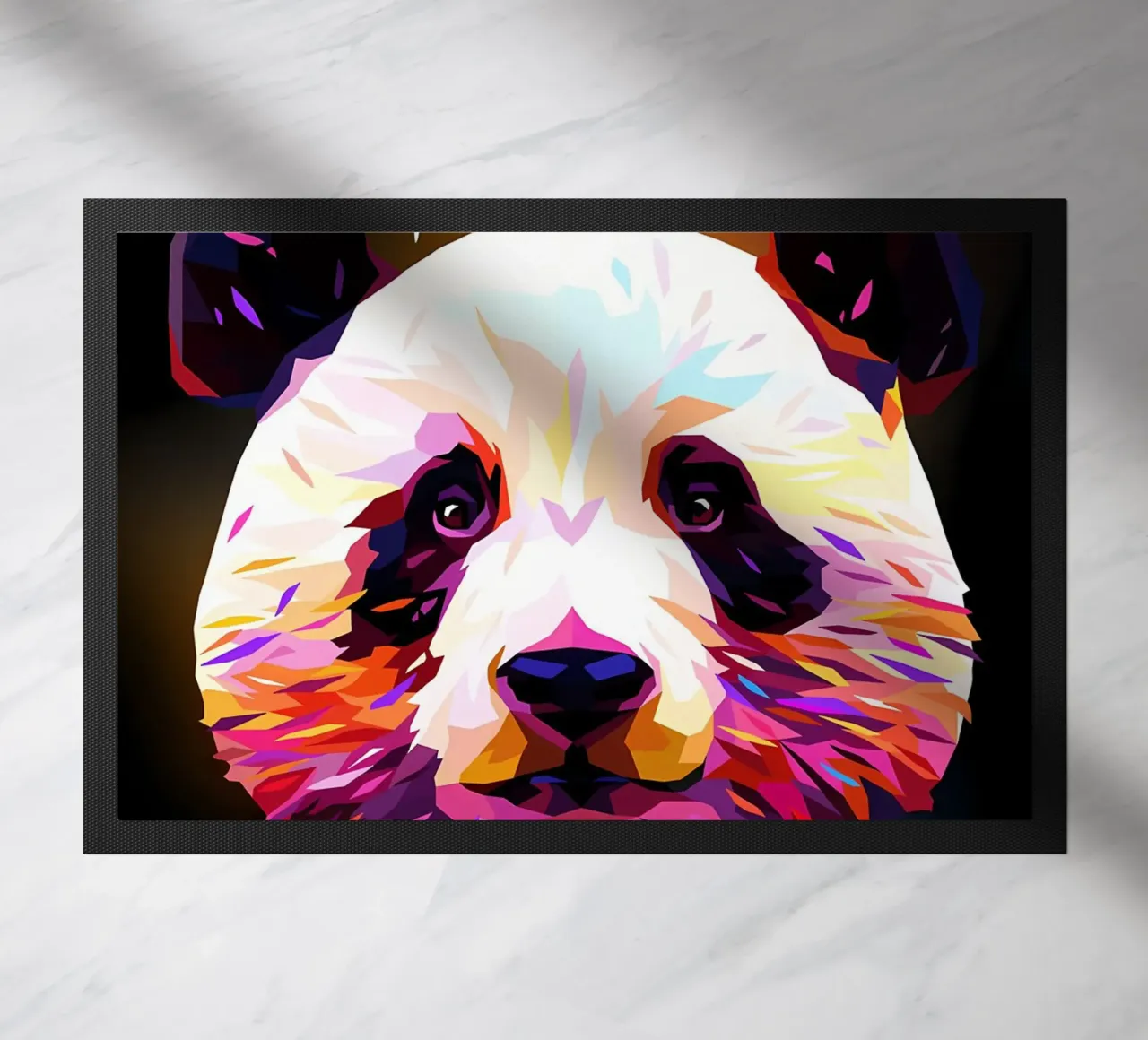 Panda Low Poly Astratto zerbino da James M Coyle