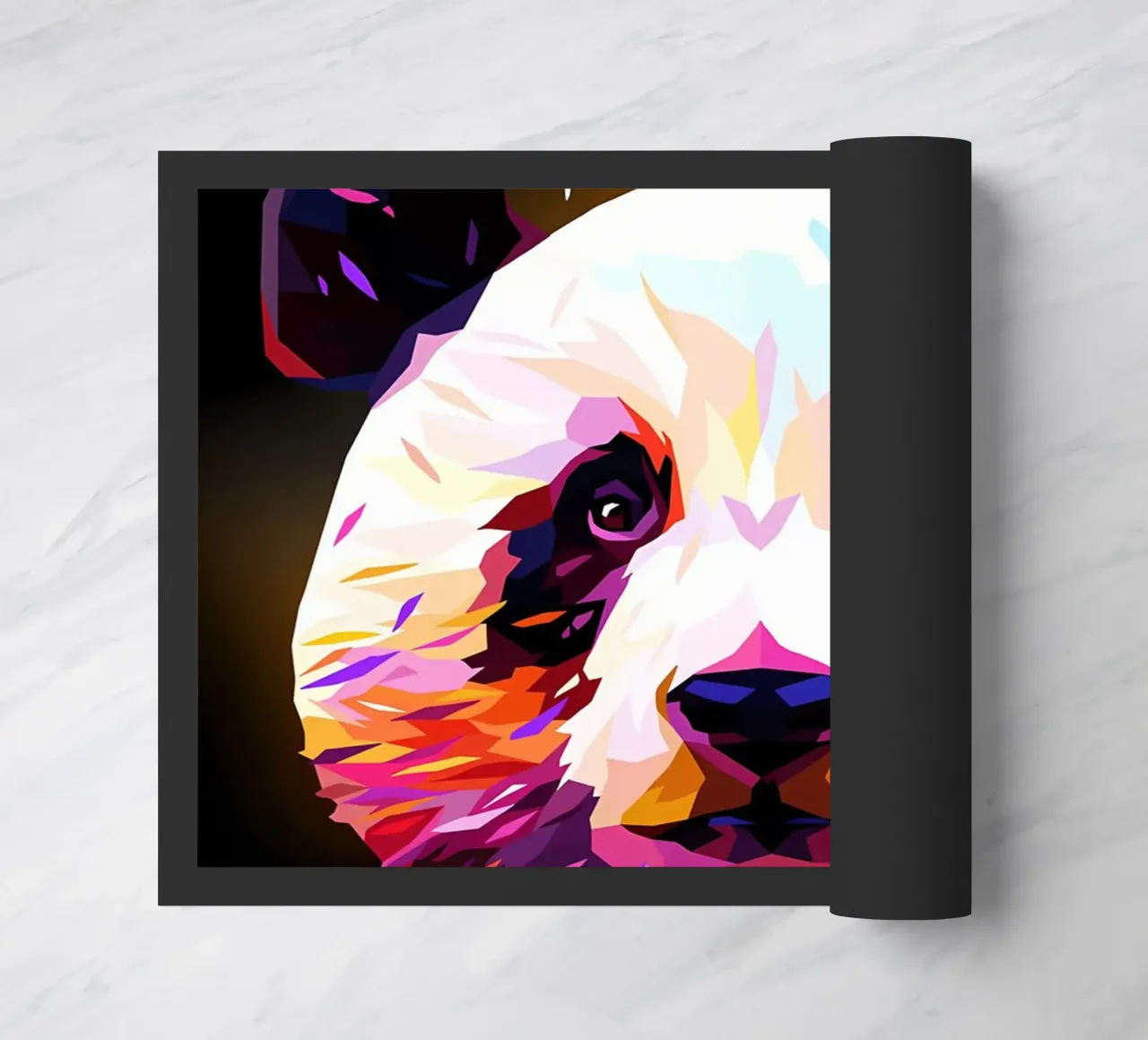 Panda Low Poly Astratto zerbino da James M Coyle