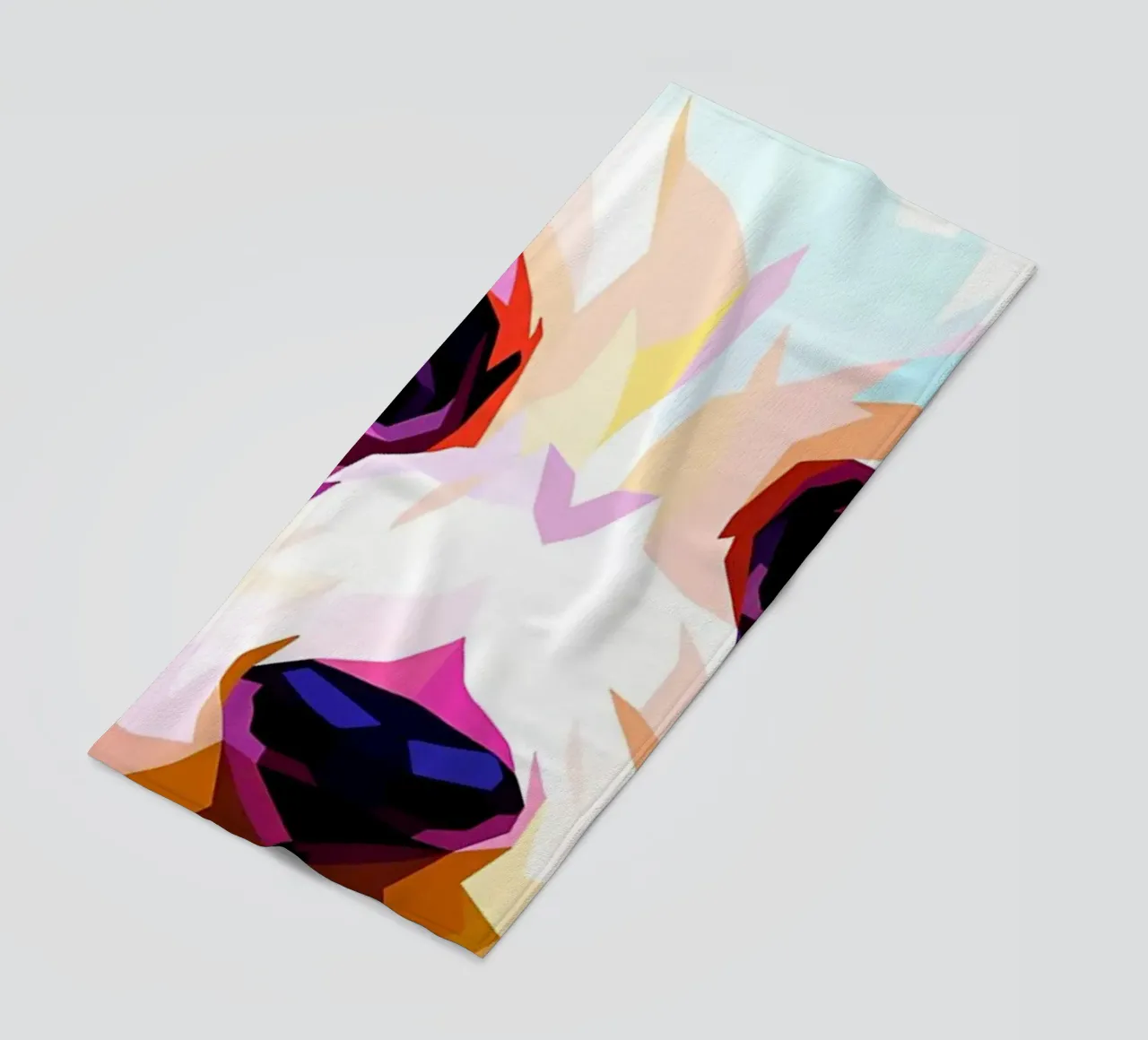 Panda Low Poly Astratto telo mare da James M Coyle