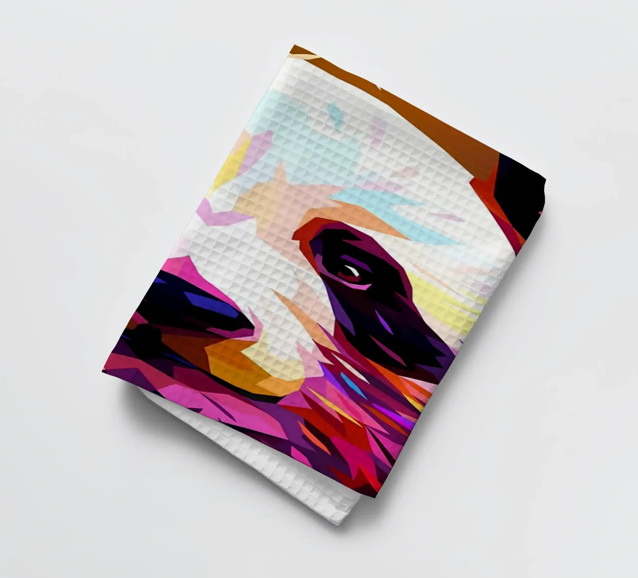 Panda Low Poly Abstract torchon de James M Coyle