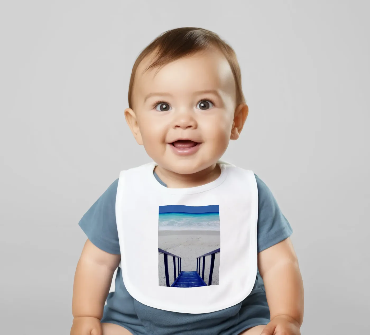 Mare blu greco bavaglino da Moon  Bloom