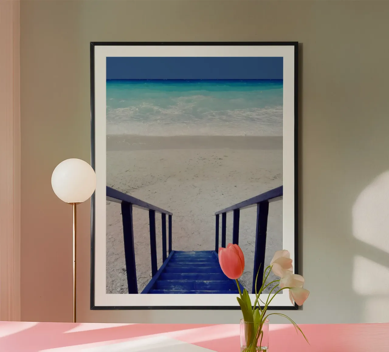 Mare blu greco poster da Moon Bloom