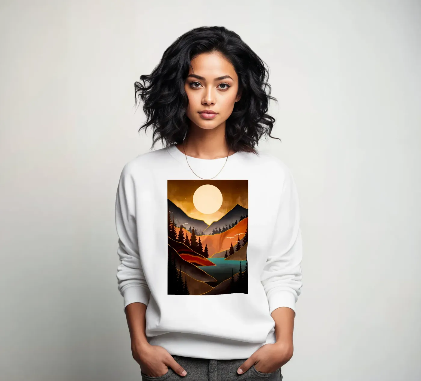 Fall Sunset sweatshirt by Albert S Jacob