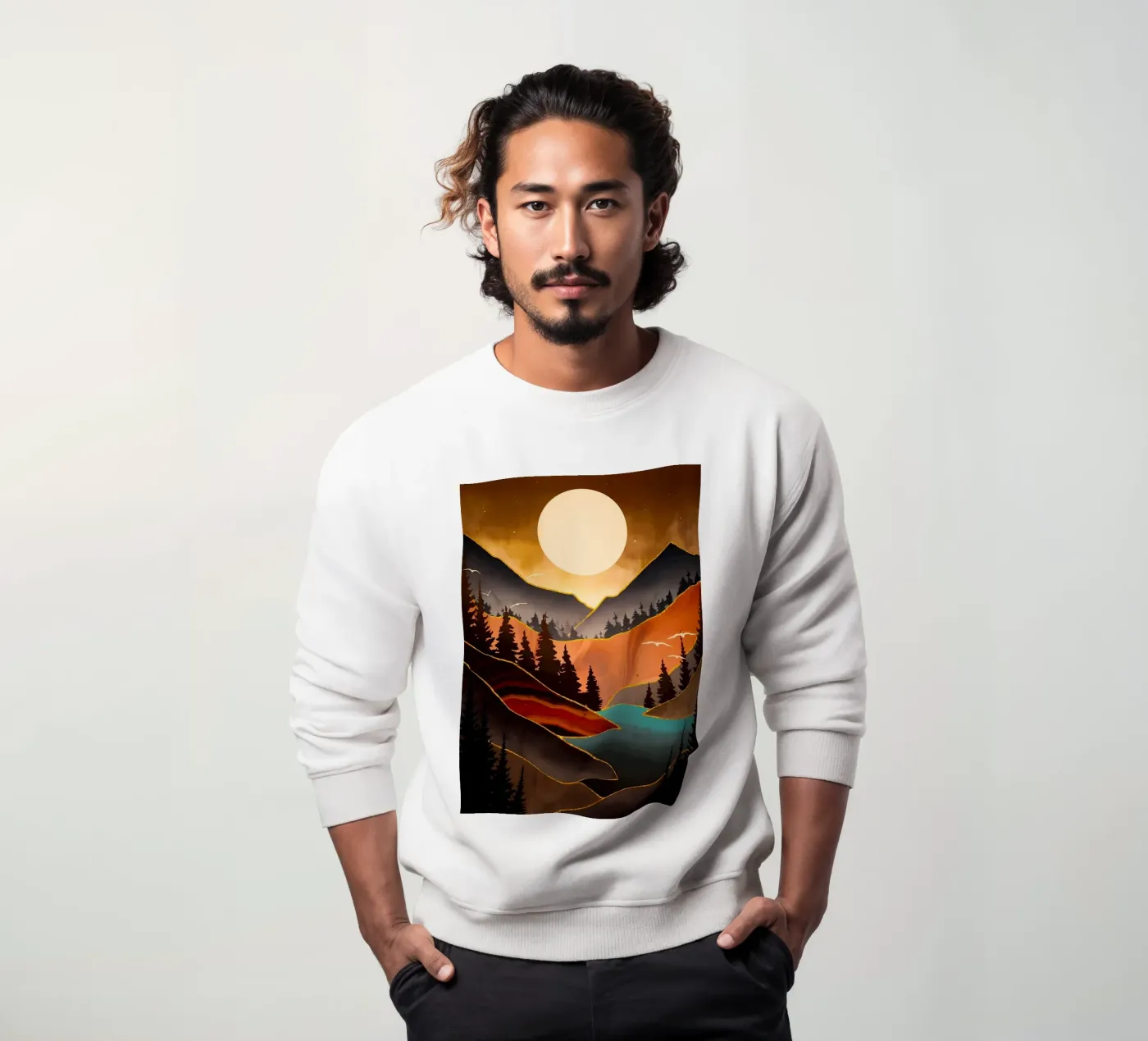Fall Sunset sweatshirt by Albert S Jacob