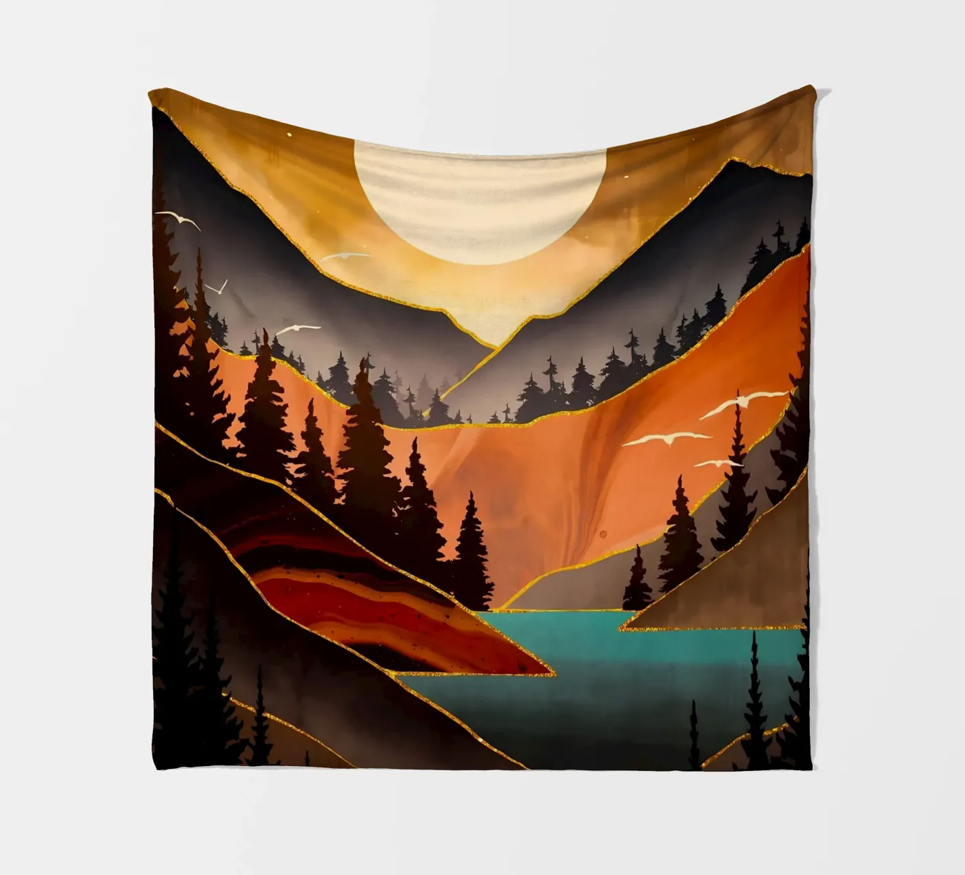 Fall Sunset coperta in pile da Albert S Jacob