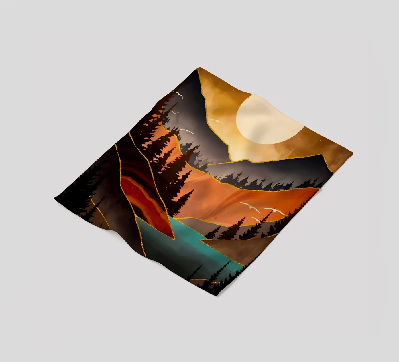 Fall Sunset coperta in pile da Albert S Jacob