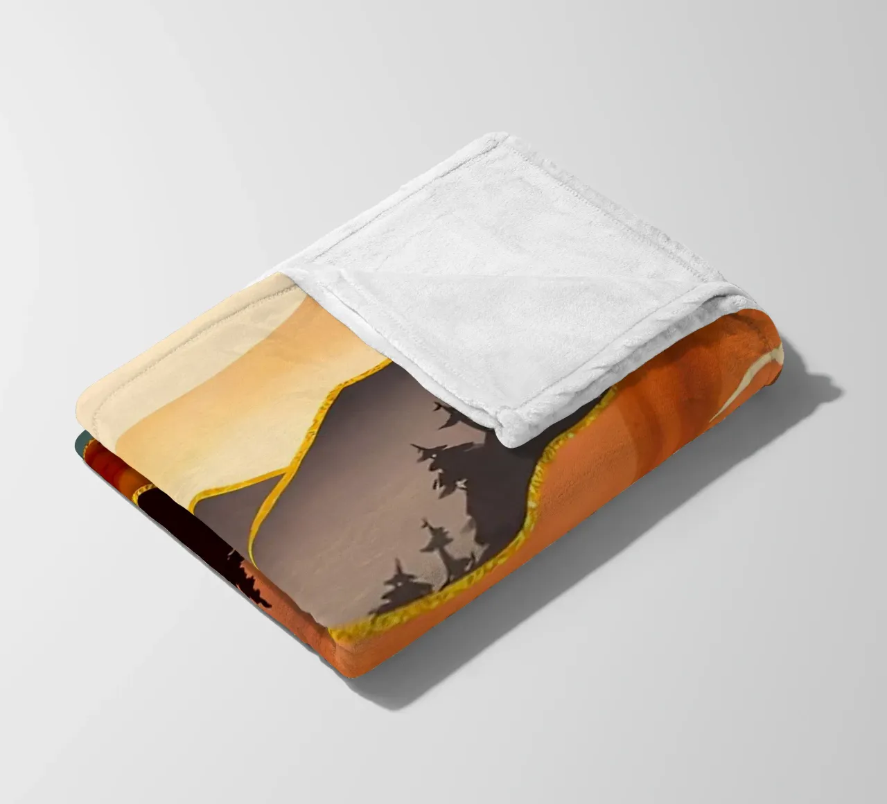 Tramonto d'autunno coperta in pile da Albert S Jacob