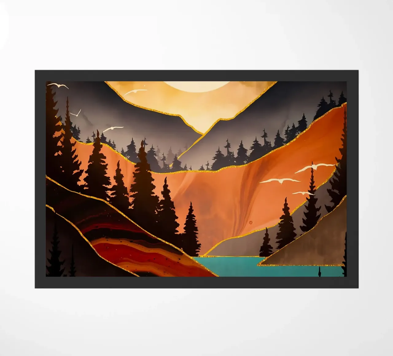 Fall Sunset doormat by Albert S Jacob