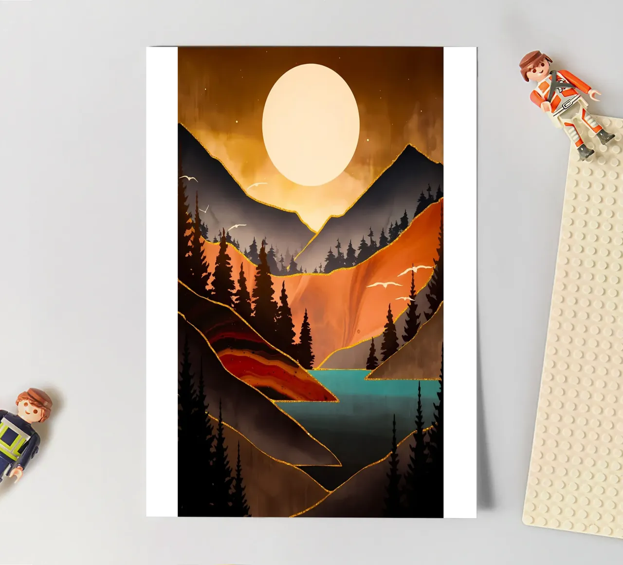 Tramonto d'autunno foglio adesivo da Albert S Jacob