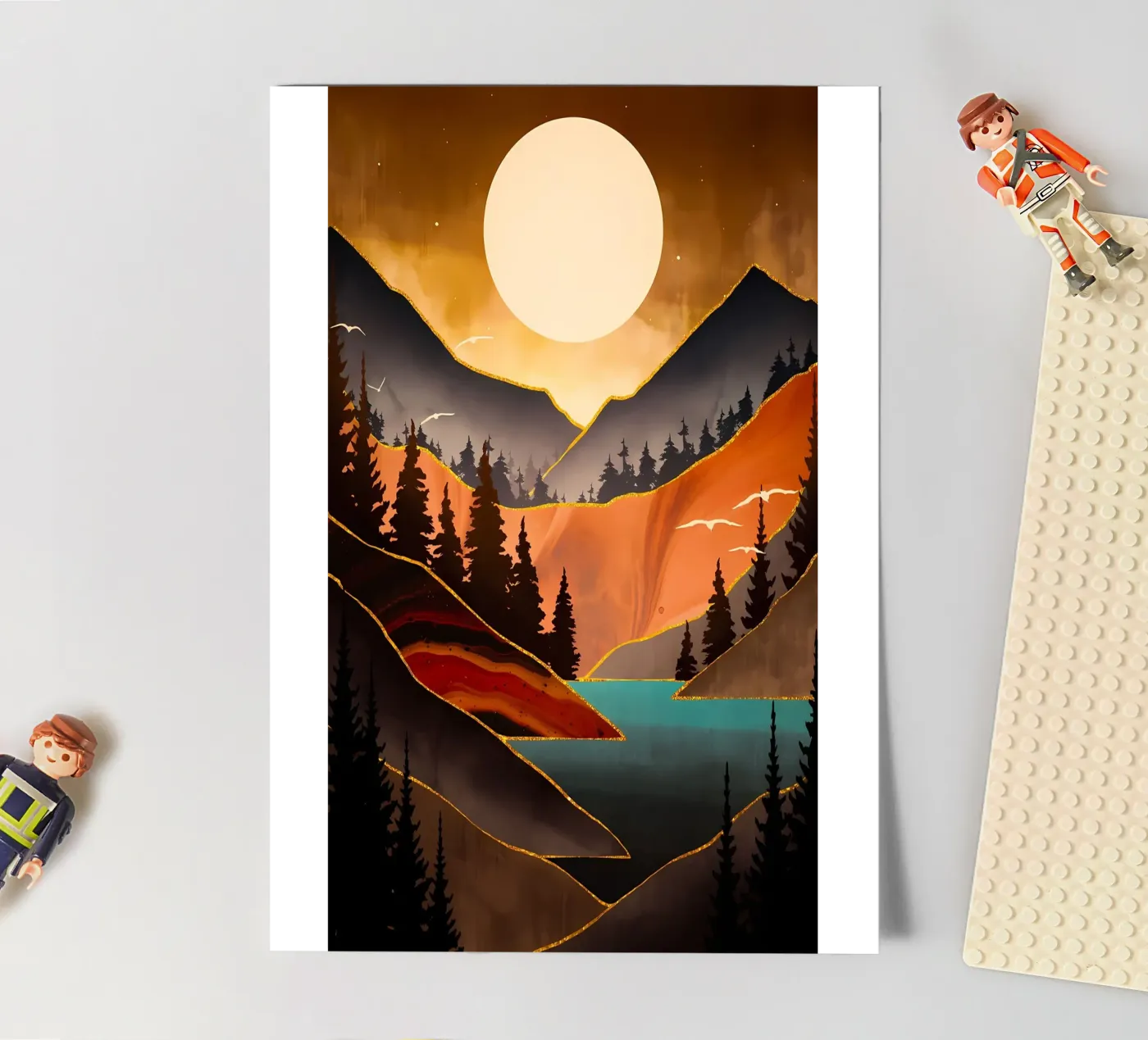 Coucher de soleil d'automne planche autocollant de Albert S Jacob