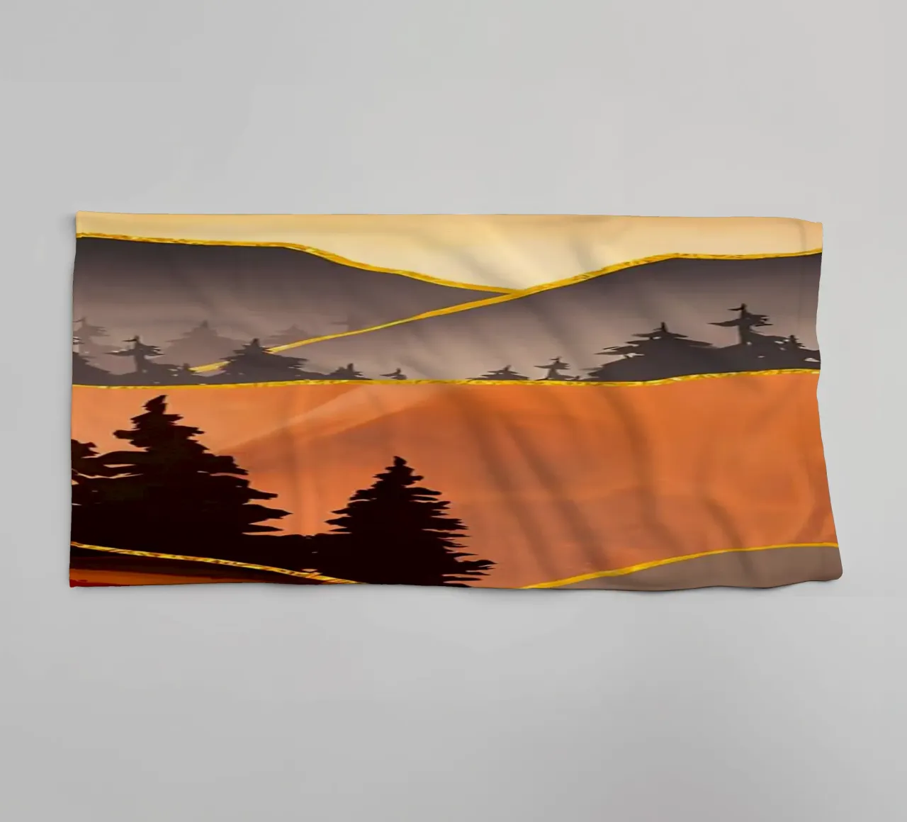 Fall Sunset towel by Albert S Jacob