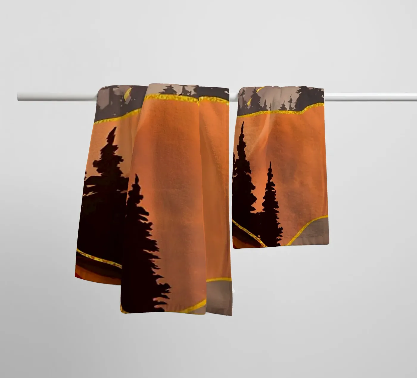 Fall Sunset asciugamano da bagno da Albert S Jacob