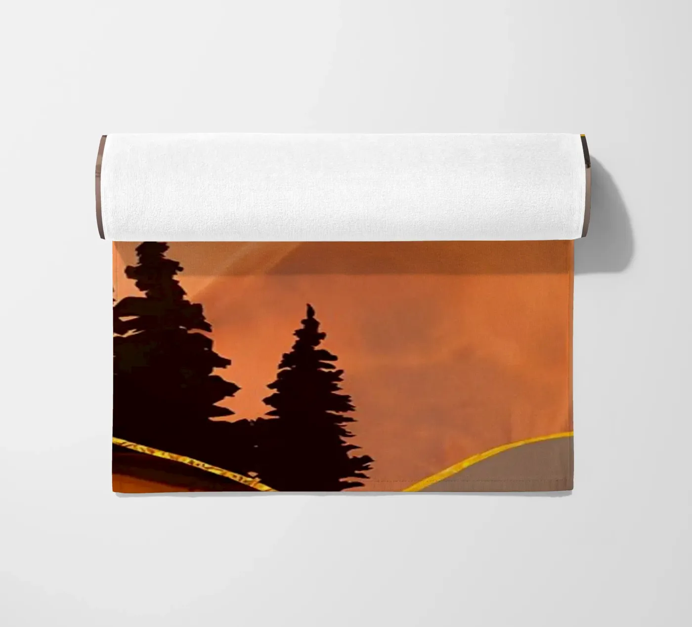 Fall Sunset beach towel by Albert S Jacob