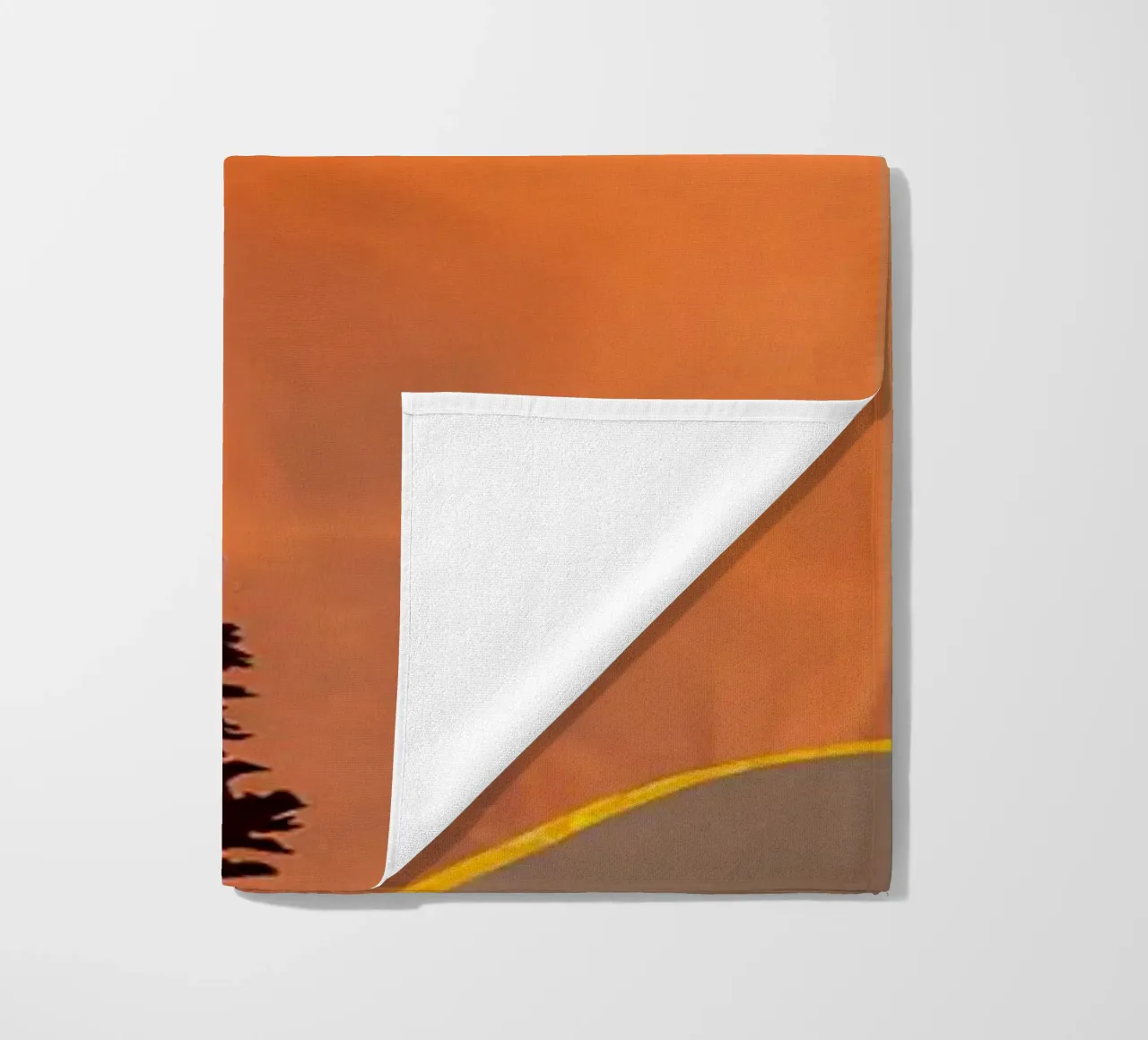 Herfst Zonsondergang strandhanddoek van Albert S Jacob