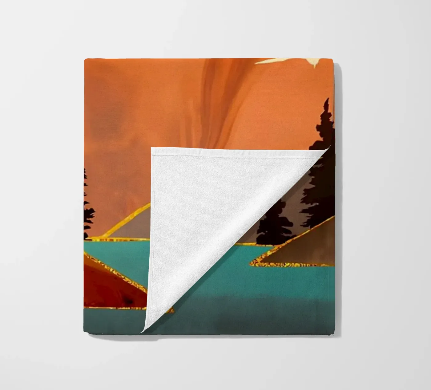 Fall Sunset beach towel by Albert S Jacob