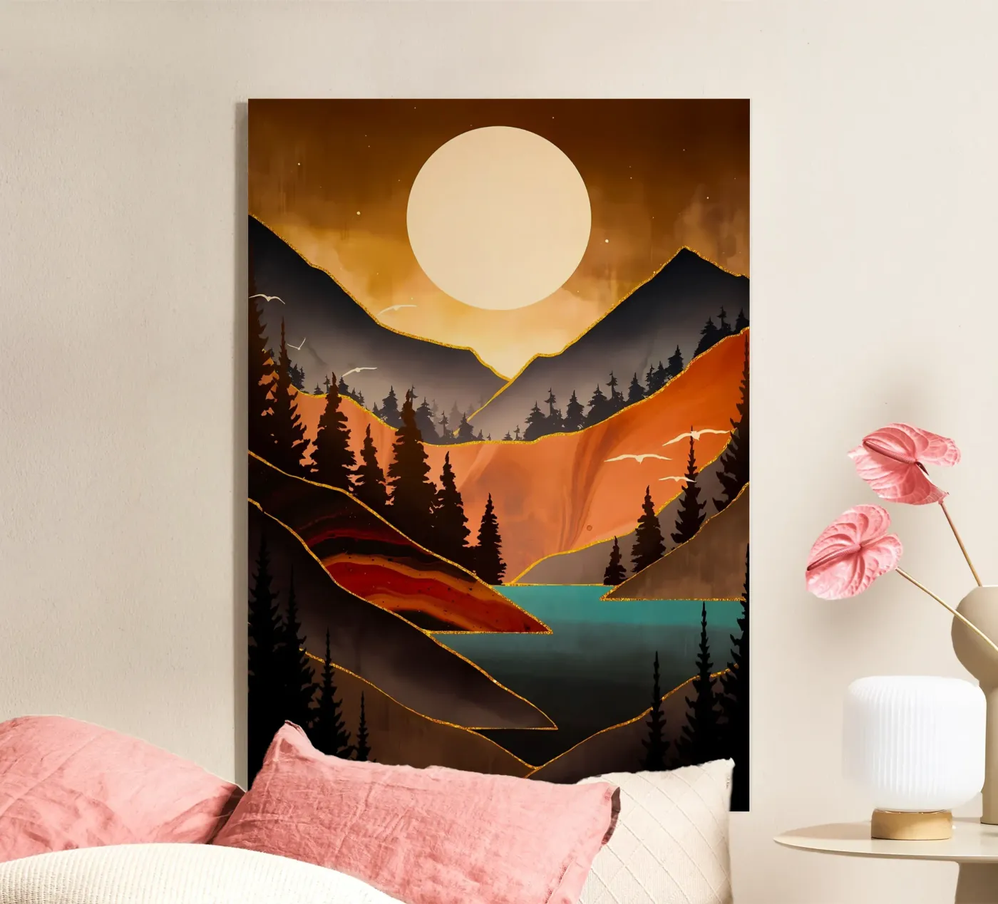 Fall Sunset Acryl-Glas von Albert S Jacob