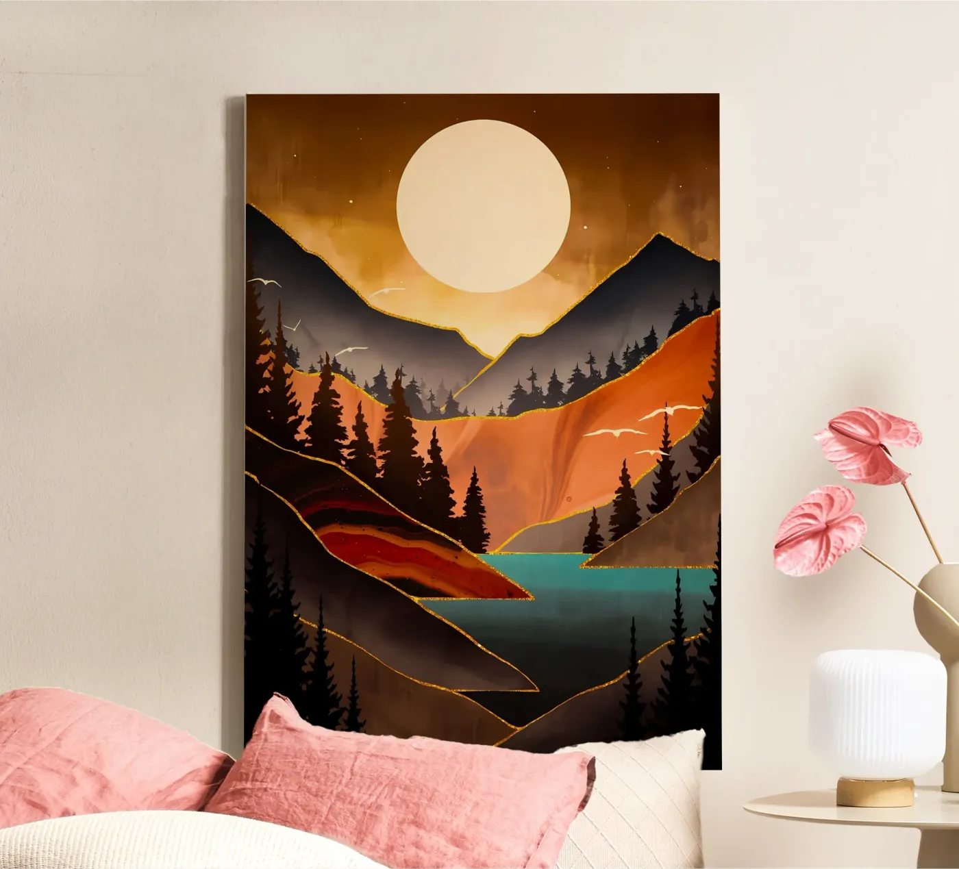 Tramonto d'autunno tela da Albert S Jacob