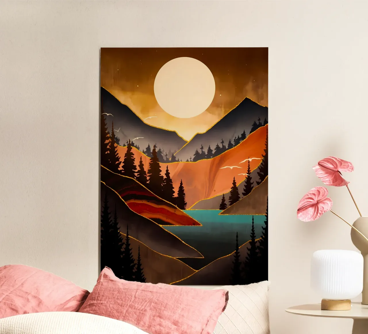 Fall Sunset Poster von Albert S Jacob