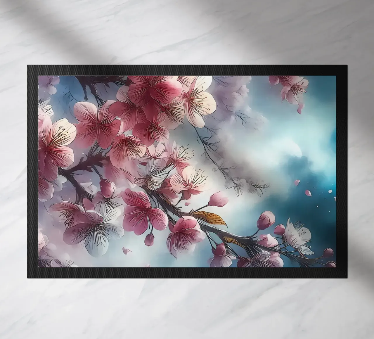 Blooming Sakura branches zerbino da Rebecca Clark Wyrick