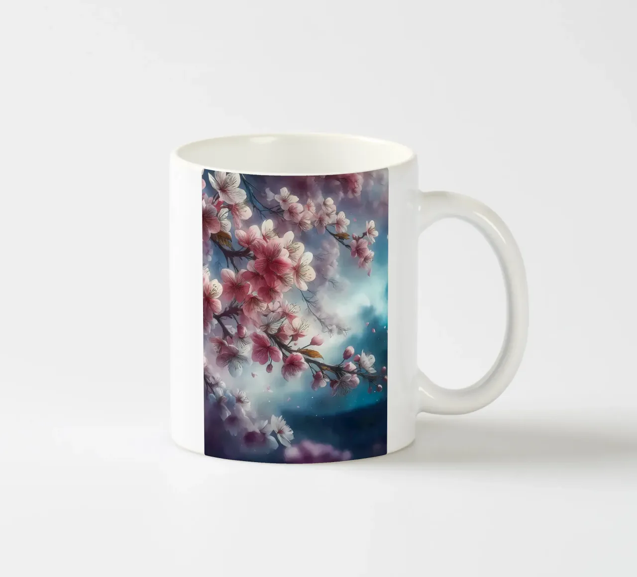 Blooming Sakura branches tazza in ceramica da Rebecca Clark Wyrick