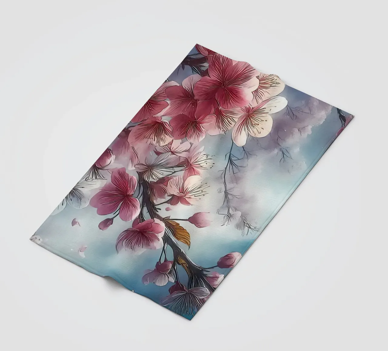 Blooming Sakura branches coperta in pile da Rebecca Clark Wyrick