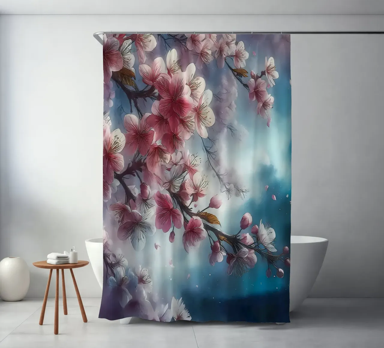 Blooming Sakura branches tenda da doccia da Rebecca Clark Wyrick