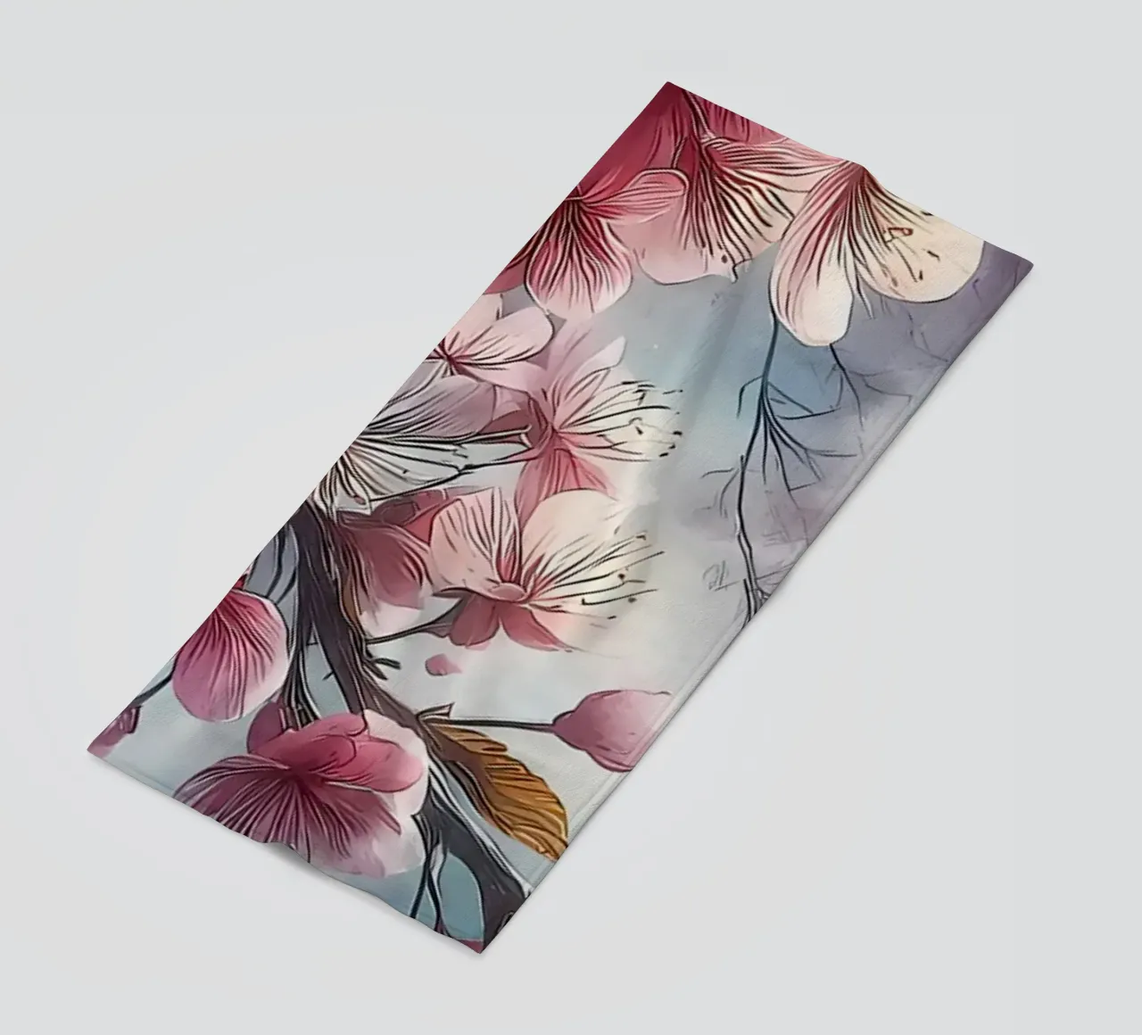 Blooming Sakura branches telo mare da Rebecca Clark Wyrick