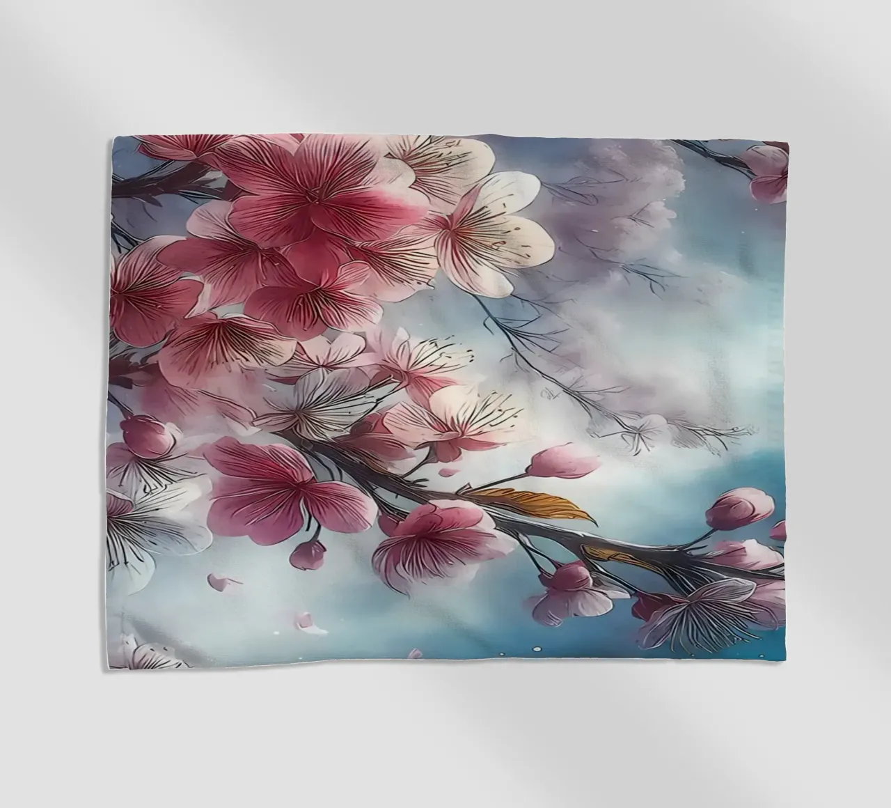 Blooming Sakura branches telo mare da Rebecca Clark Wyrick