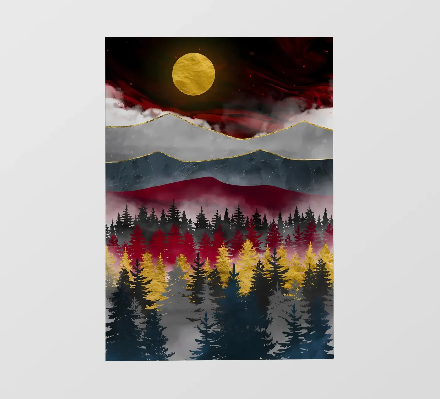 Pine Forest pellicola backlit da Albert S Jacob