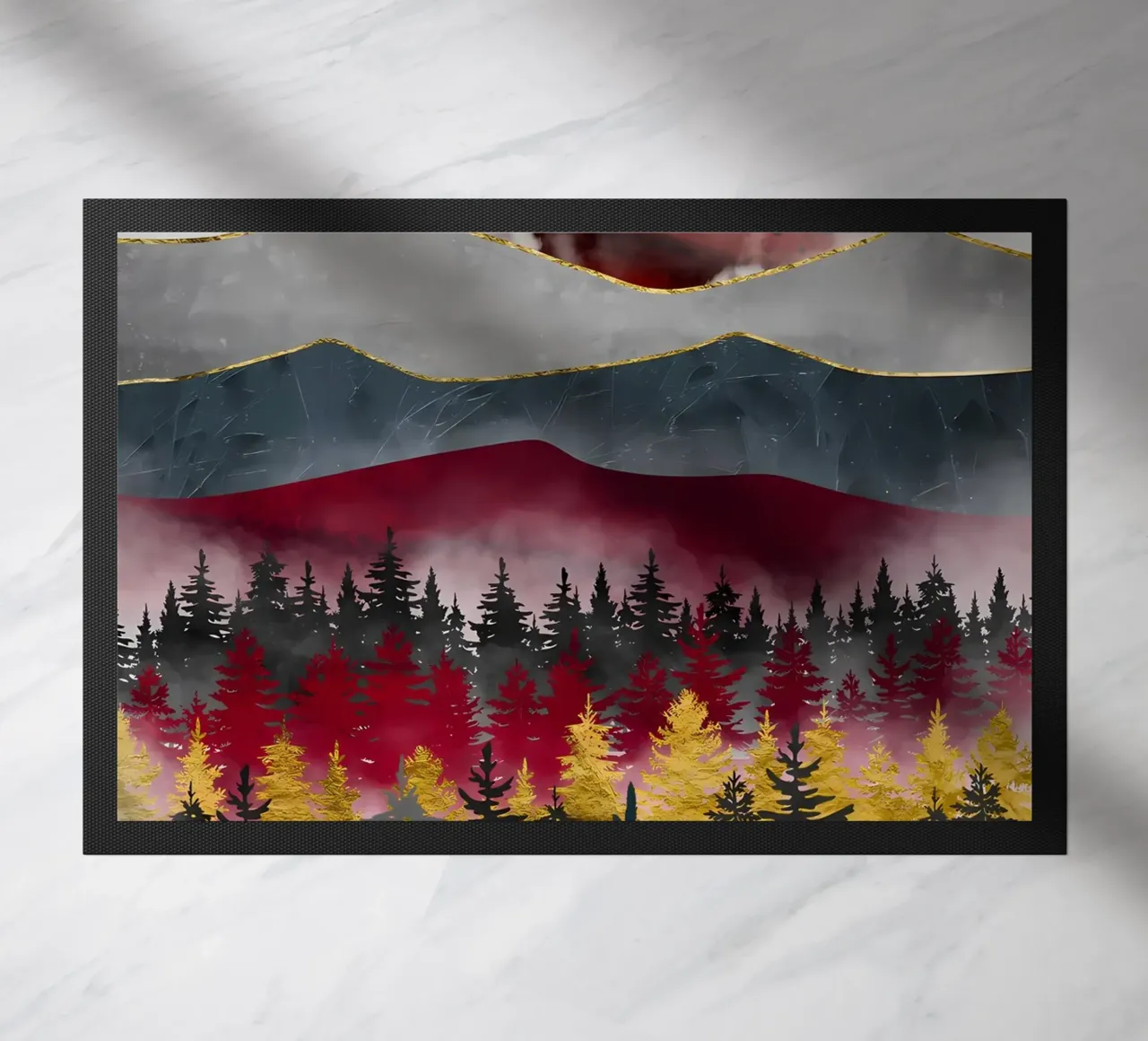 Kiefernwald Fußmatte von Albert S Jacob