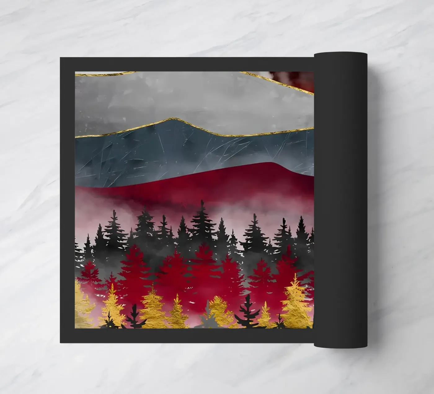 Pine Forest doormat by Albert S Jacob