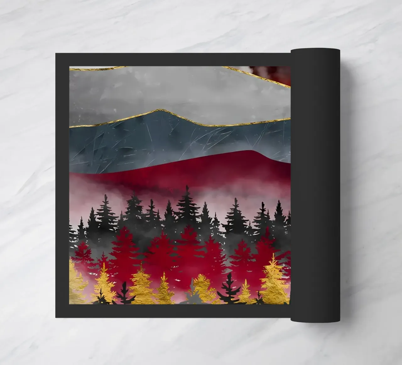 Pine Forest doormat by Albert S Jacob