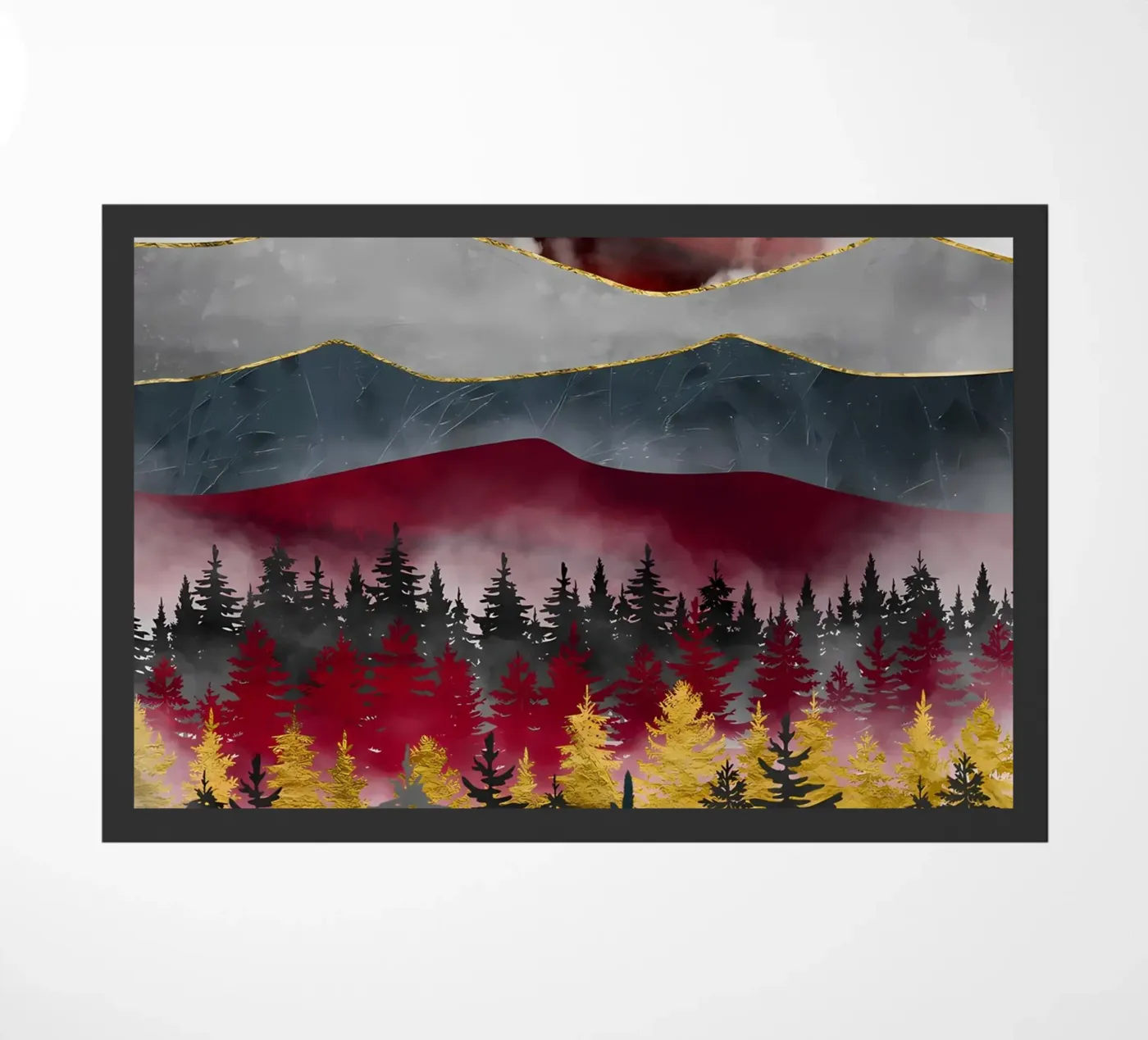 Pine Forest doormat by Albert S Jacob