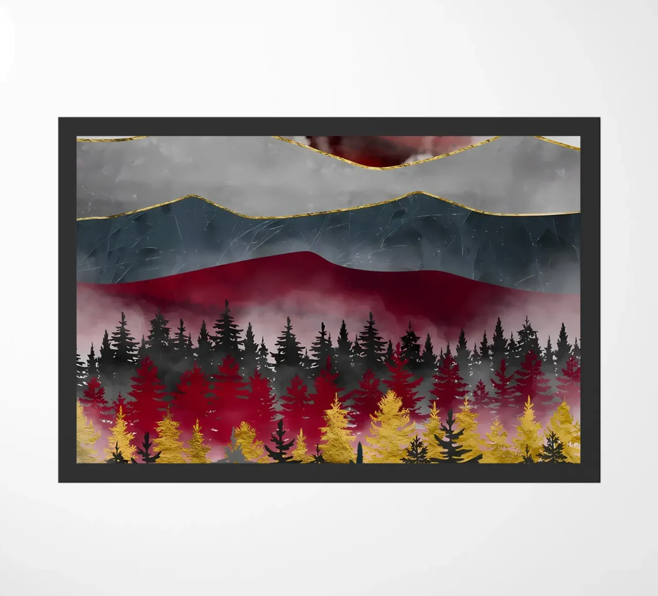 Pine Forest doormat by Albert S Jacob