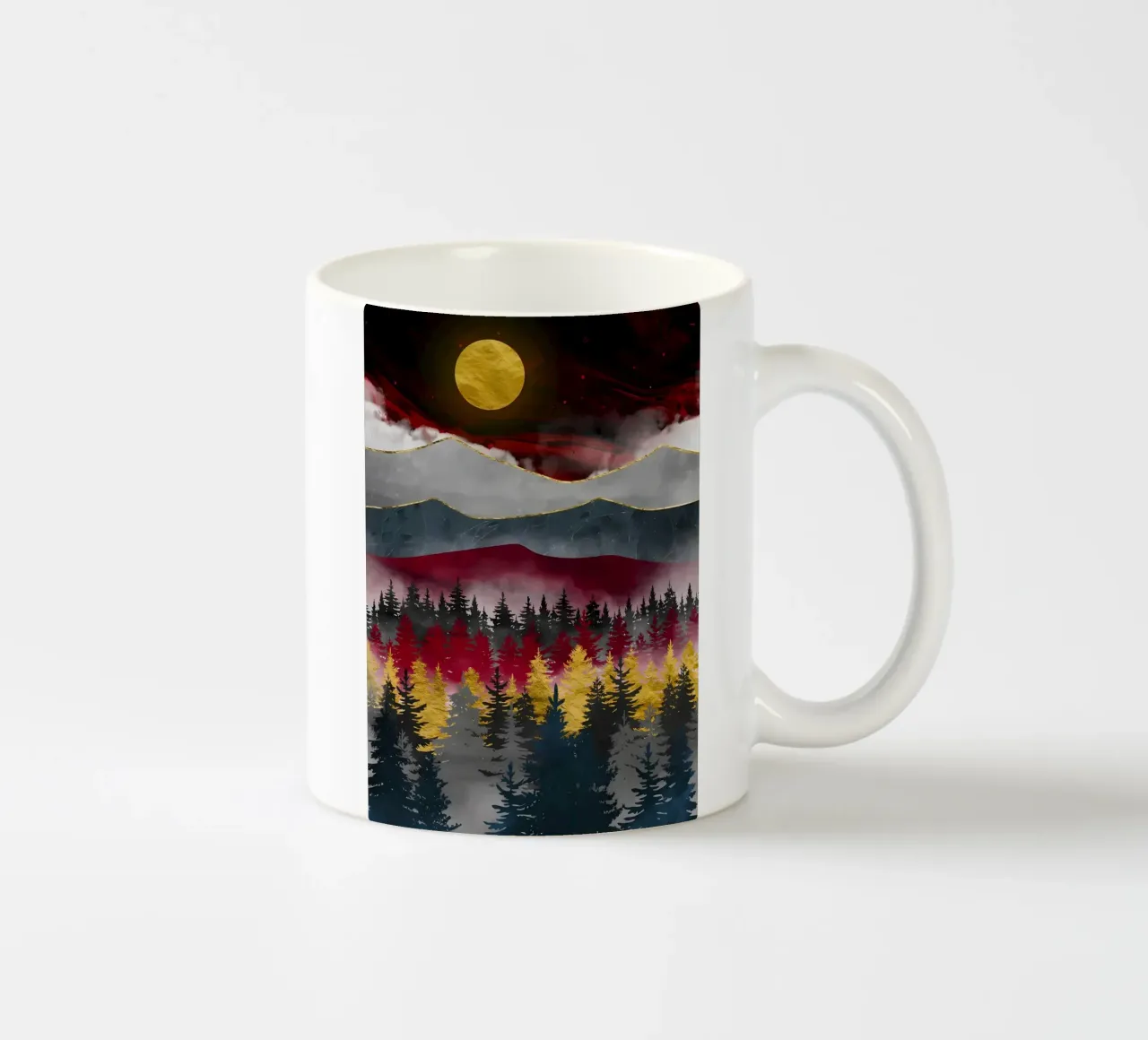 Pine Forest ceramic mug by Albert S Jacob