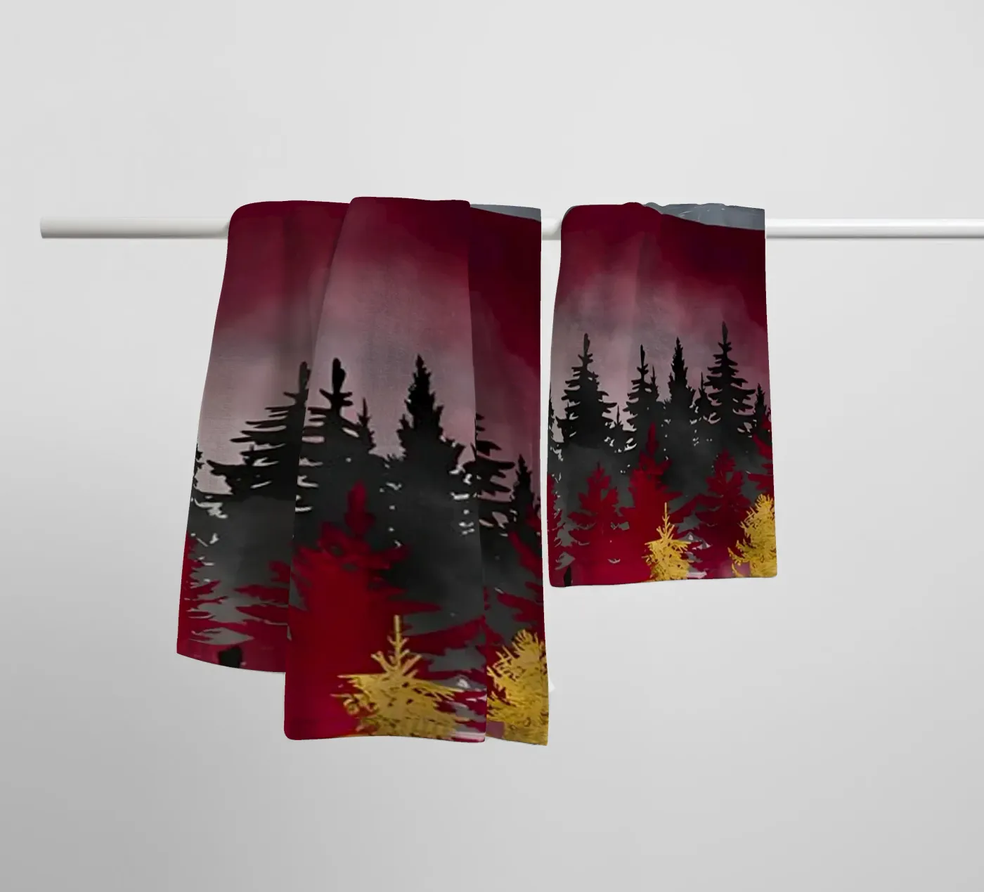 Pine Forest towel by Albert S Jacob