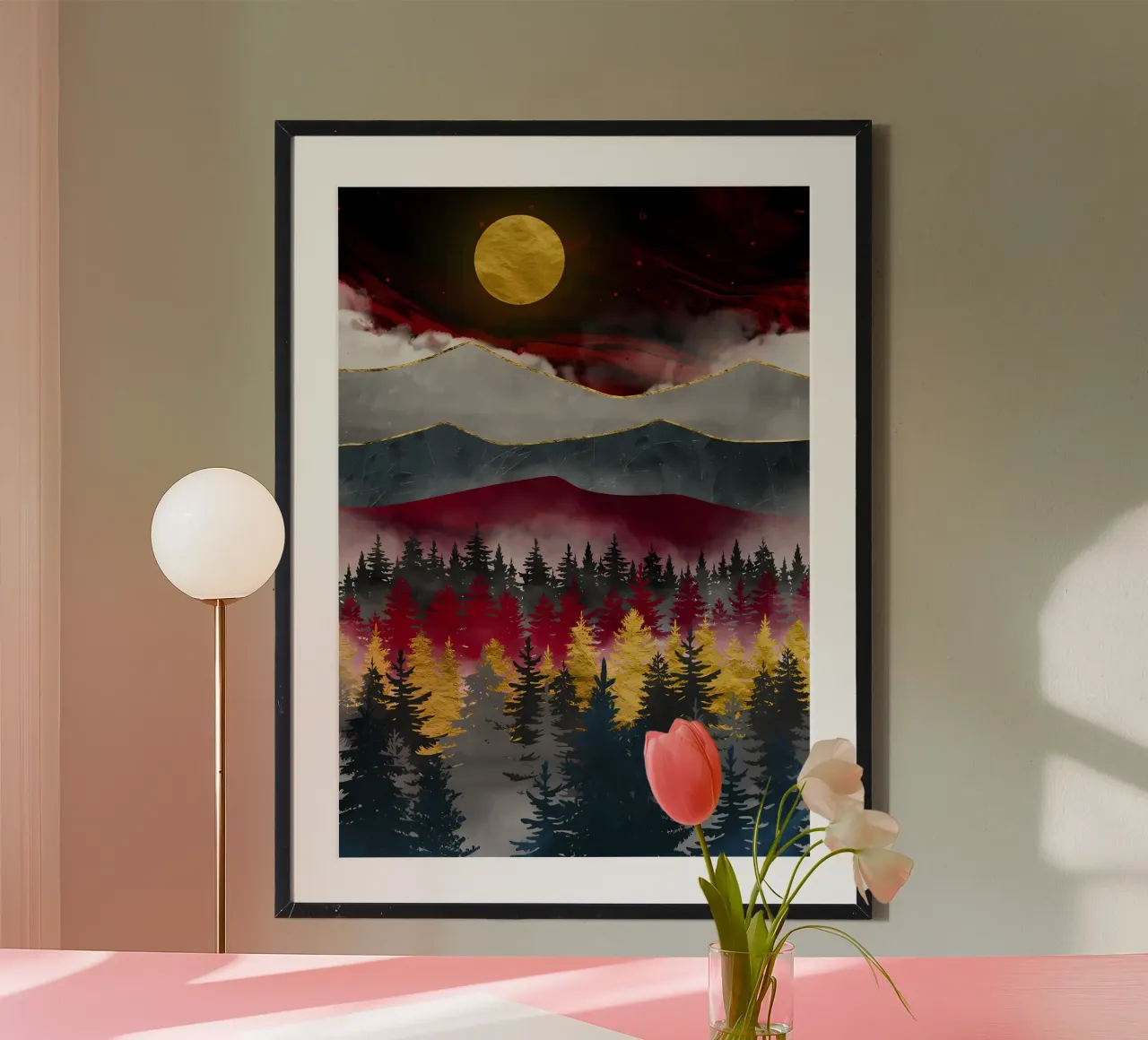 Dennenbos poster van Albert S Jacob