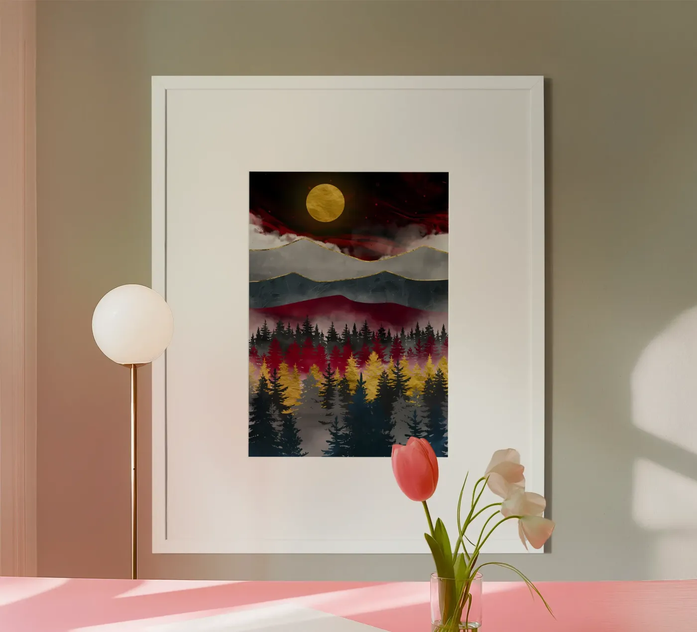 Pine Forest poster van Albert S Jacob