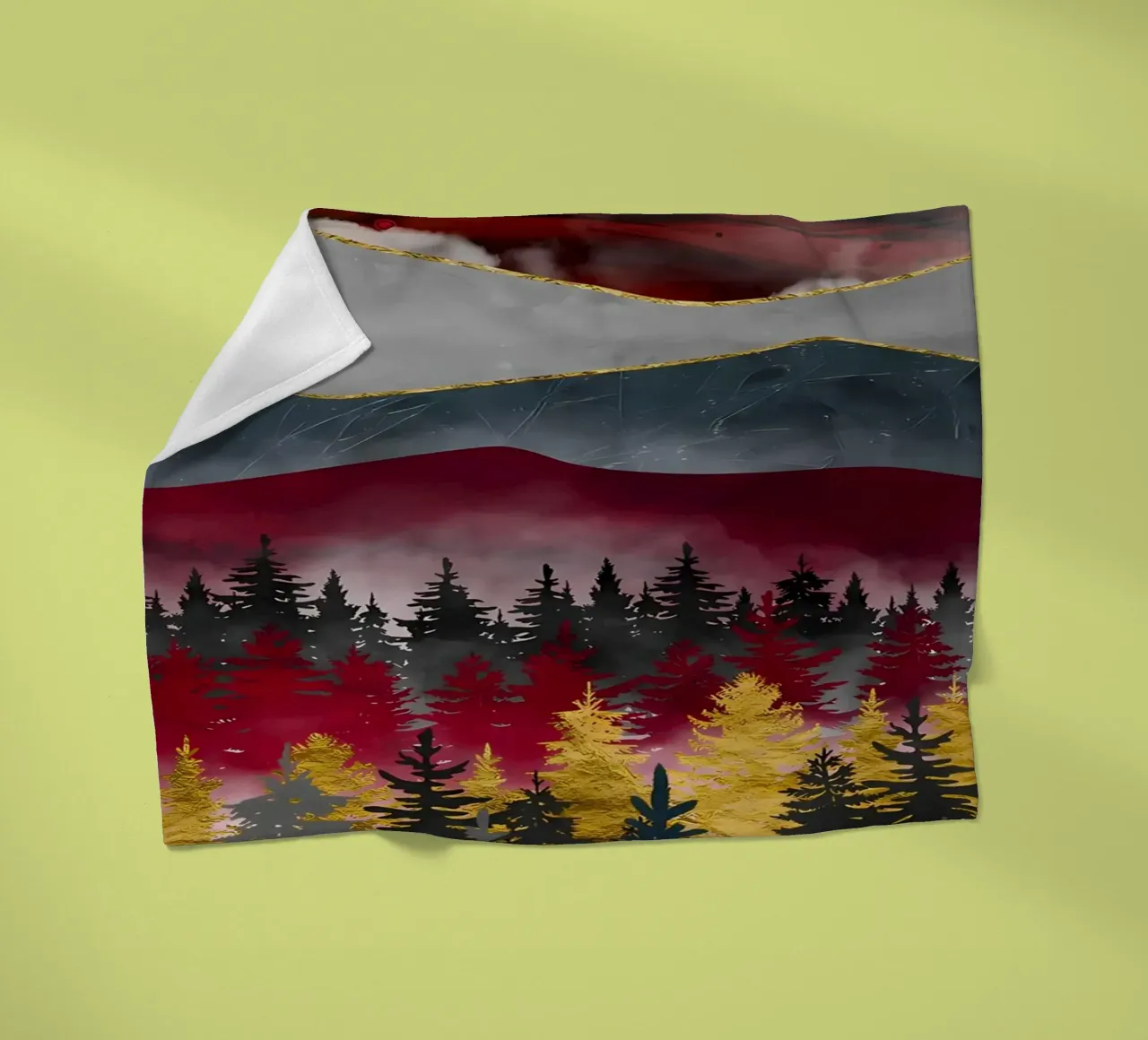 Pine Forest fleece blanket by Albert S Jacob