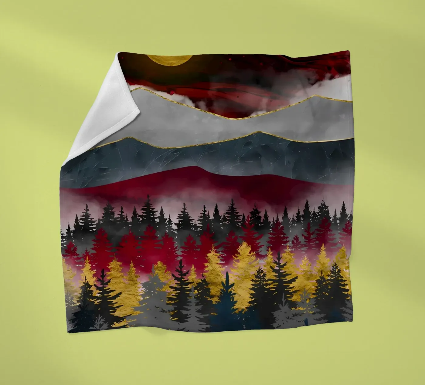 Pine Forest fleece blanket by Albert S Jacob