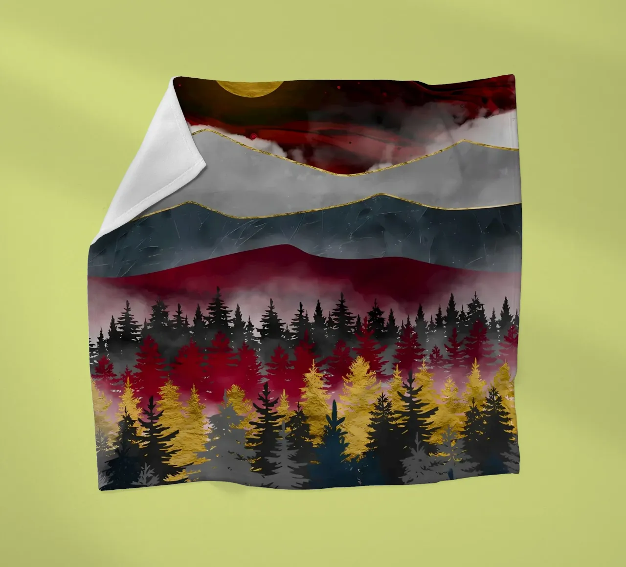 Pine Forest fleece blanket by Albert S Jacob