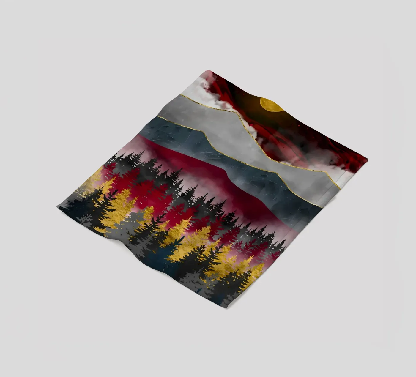 Pine Forest fleece blanket by Albert S Jacob