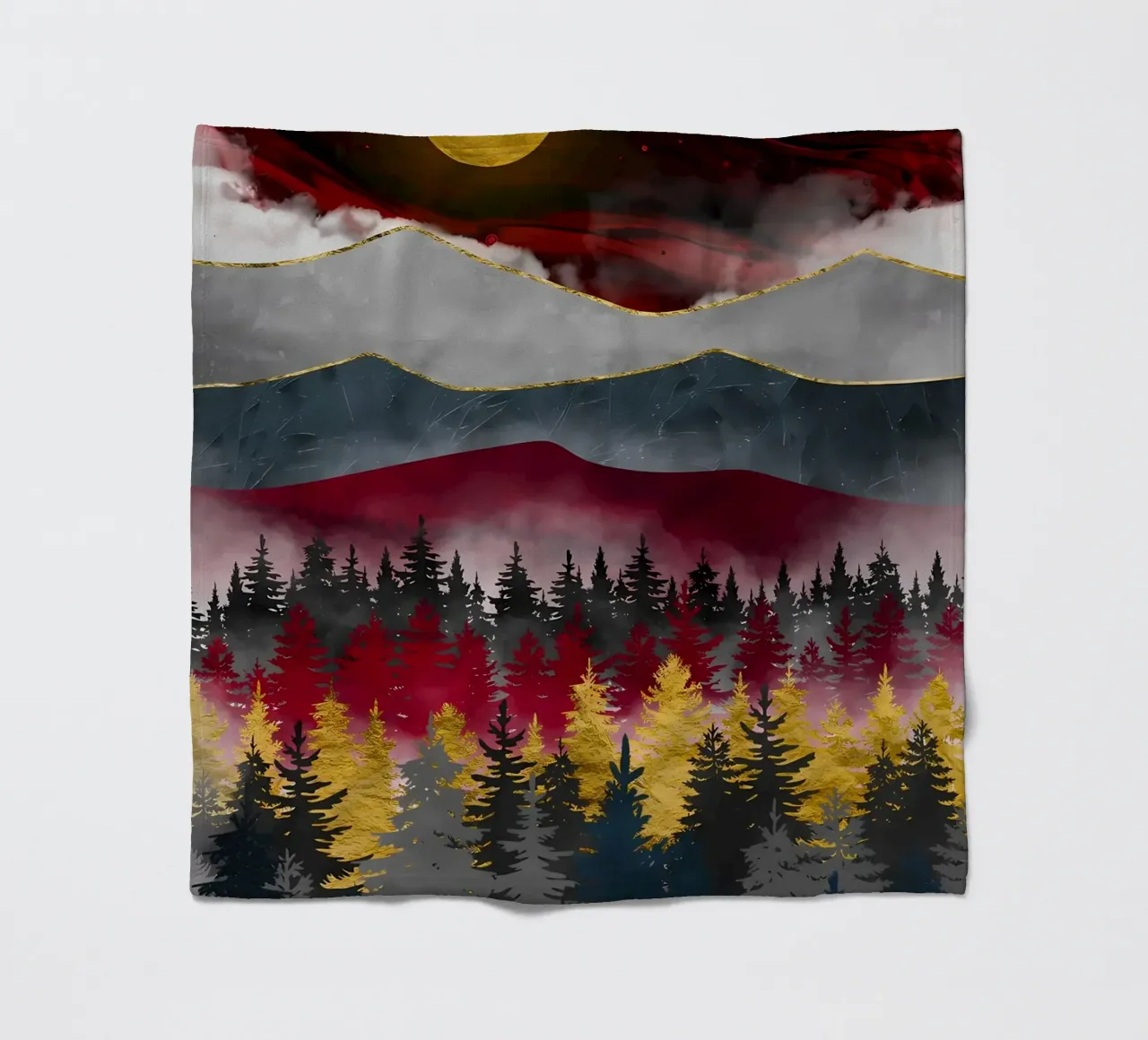 Pine Forest fleece blanket by Albert S Jacob