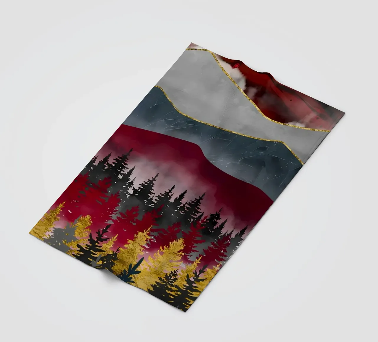 Pine Forest fleece blanket by Albert S Jacob