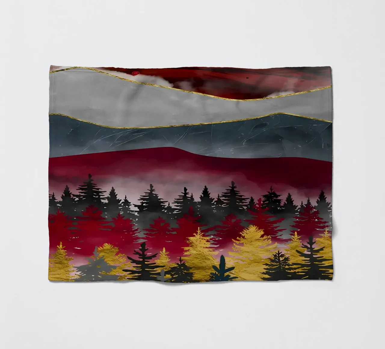 Pine Forest fleece blanket by Albert S Jacob